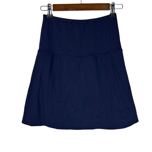 Lands’ End Black Tummy Control Ultra High Waist Modest Swim Skirt size 12 - Picture 2 of 8